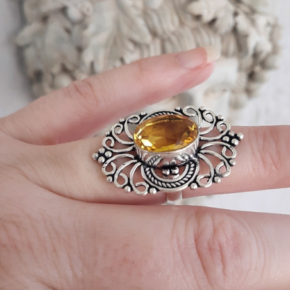 New Handmade Citrine 925 Silver Ring. - Picture 5 of 5